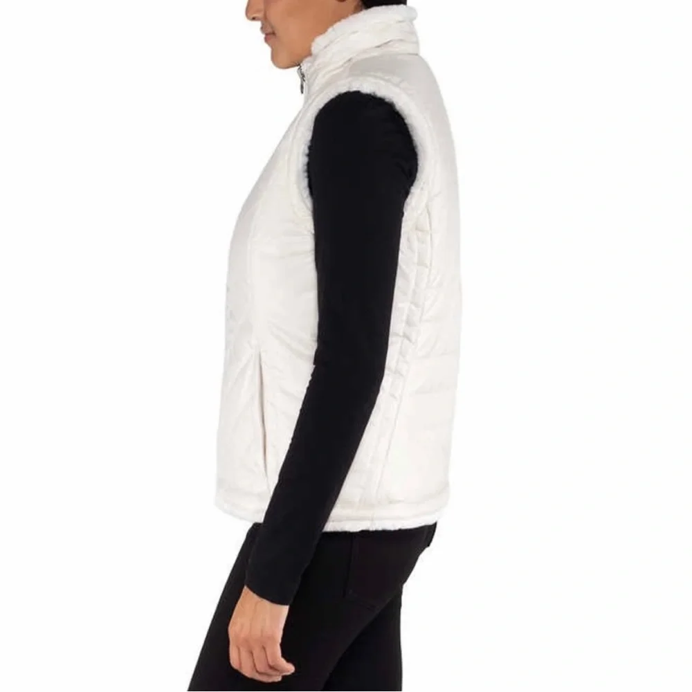 Original Nicole Miller, Reversible Vest, Size Medium, Off-White/Ivory - Picture 5 of 13
